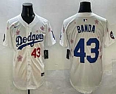 Men's Los Angeles Dodgers #43 Anthony Banda White 2025 Tokyo Series Limited Jersey,baseball caps,new era cap wholesale,wholesale hats